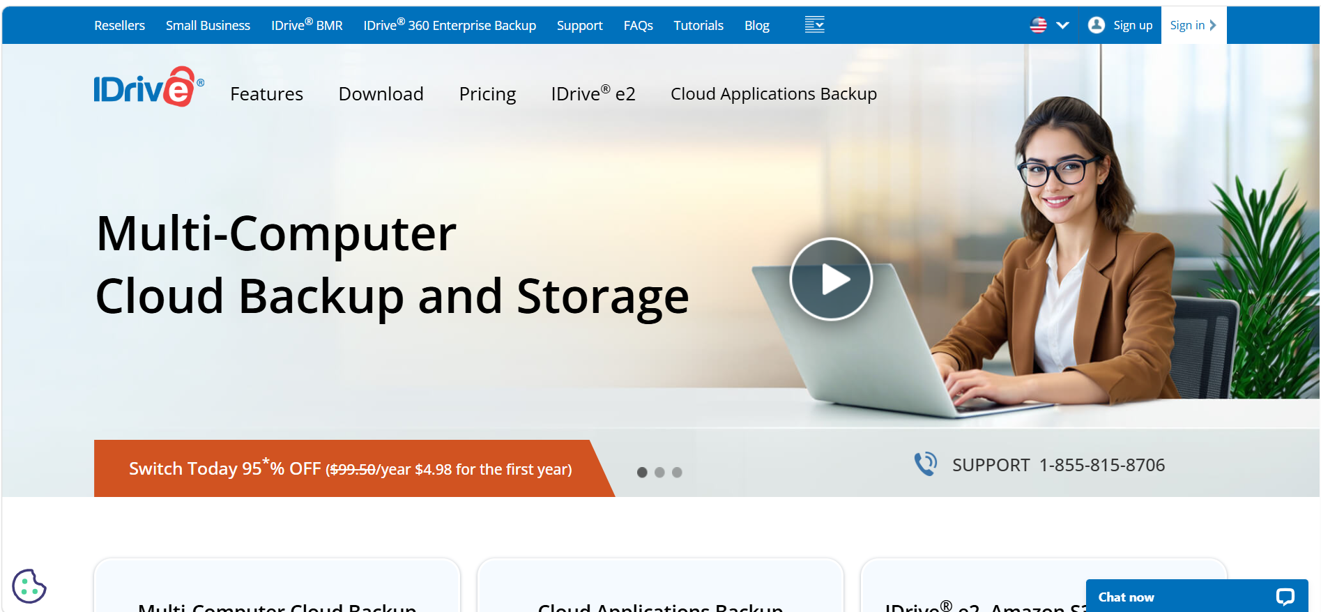 Backup em nuvem iDrive para servidor dedicado
